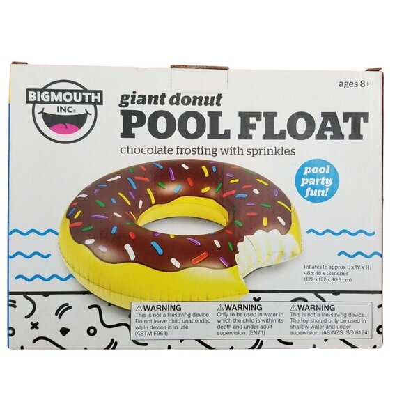 Big Mouth Inc Original Giant Donut Pool Float Chocolate Frosting with Sprinkles - Picture 4 of 9